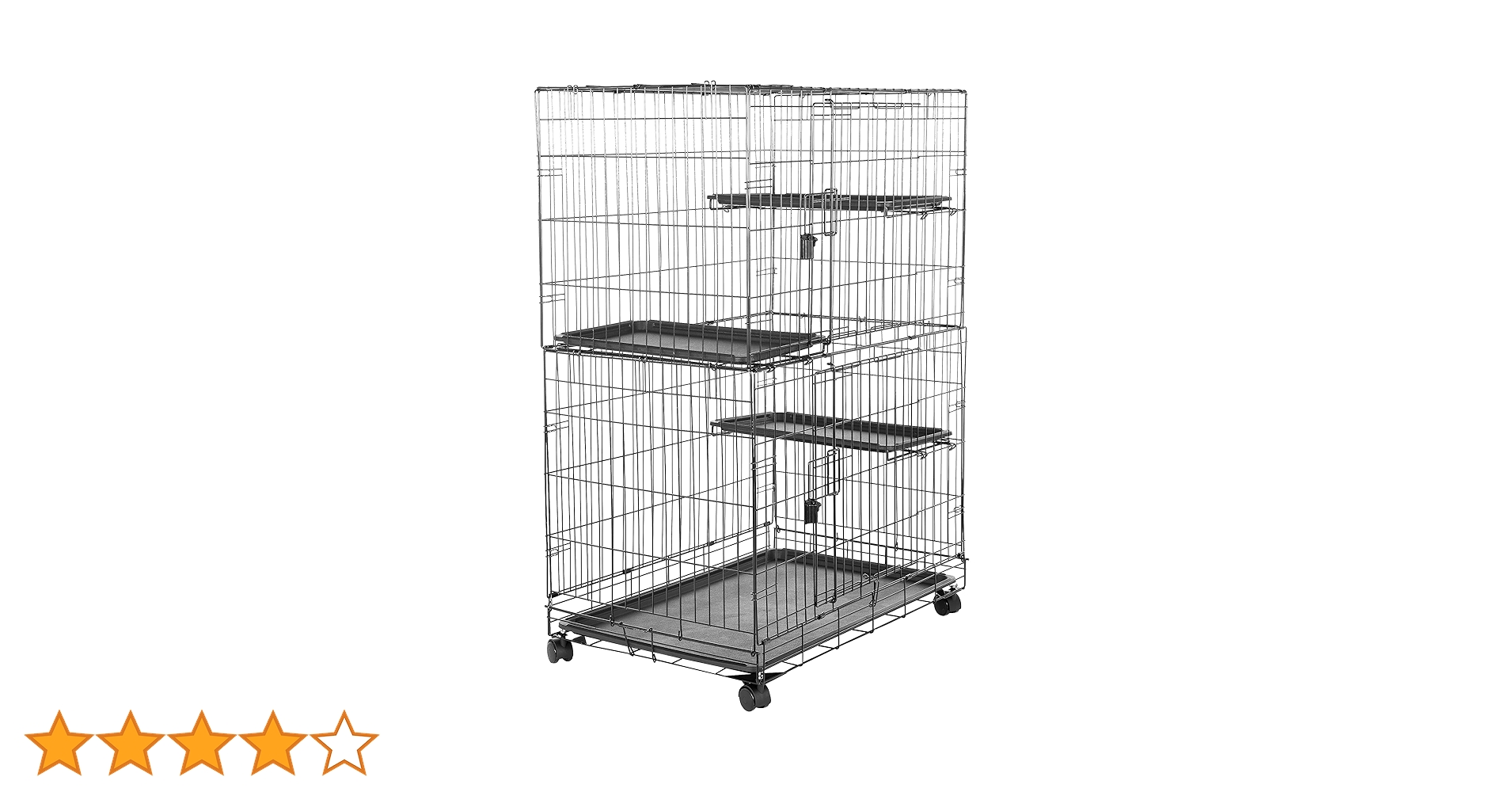 Amazon.co.jp: Amazonベーシック 猫ケージ キャットケージ 大型 3段